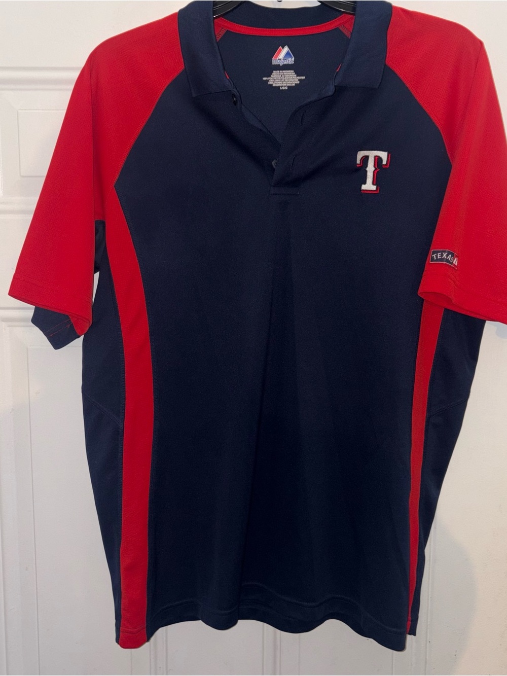 Majestic Men's Texas Rangers Polo